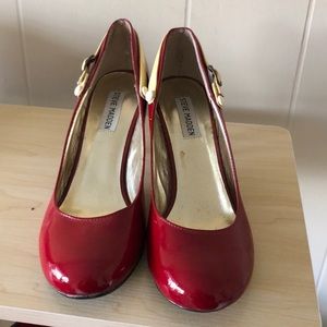 Steve Madden red baby doll shoes.